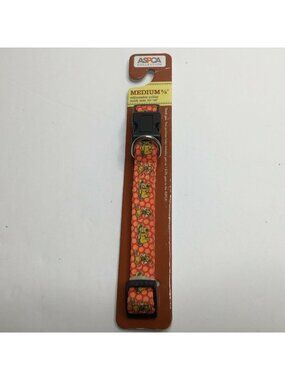 ASPCA Collection Medium 5/8" Adjustable Dog Collar Neck Size 10"-16" Cartoon Dog